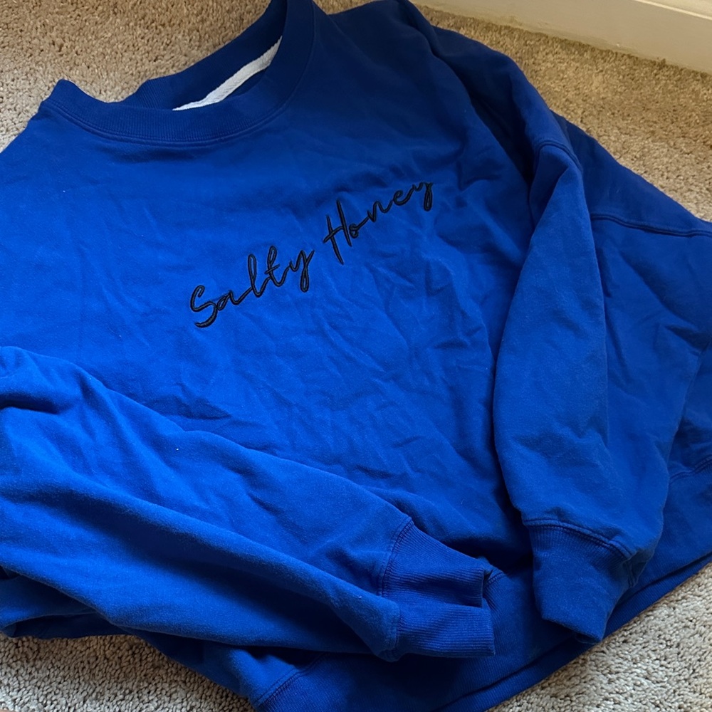 Salty Honey Royal Blue Crewneck Sweatshirt M
